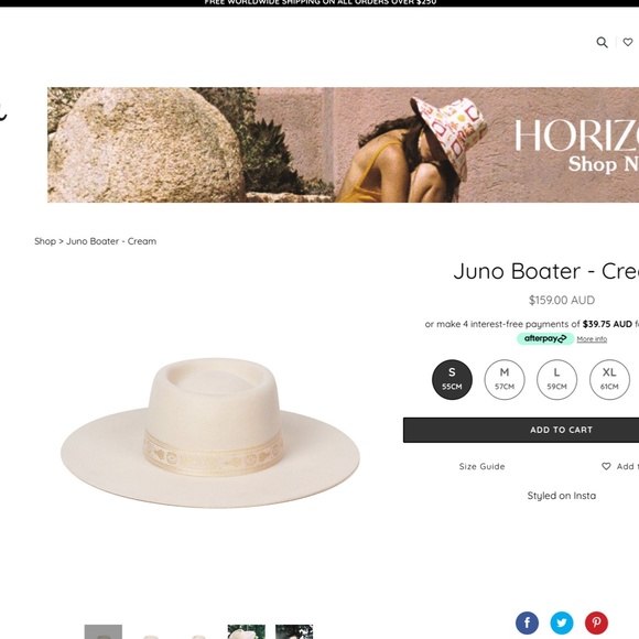 Lack Of Color Juno Boater - Cream (NWT) - Picture 4 of 4